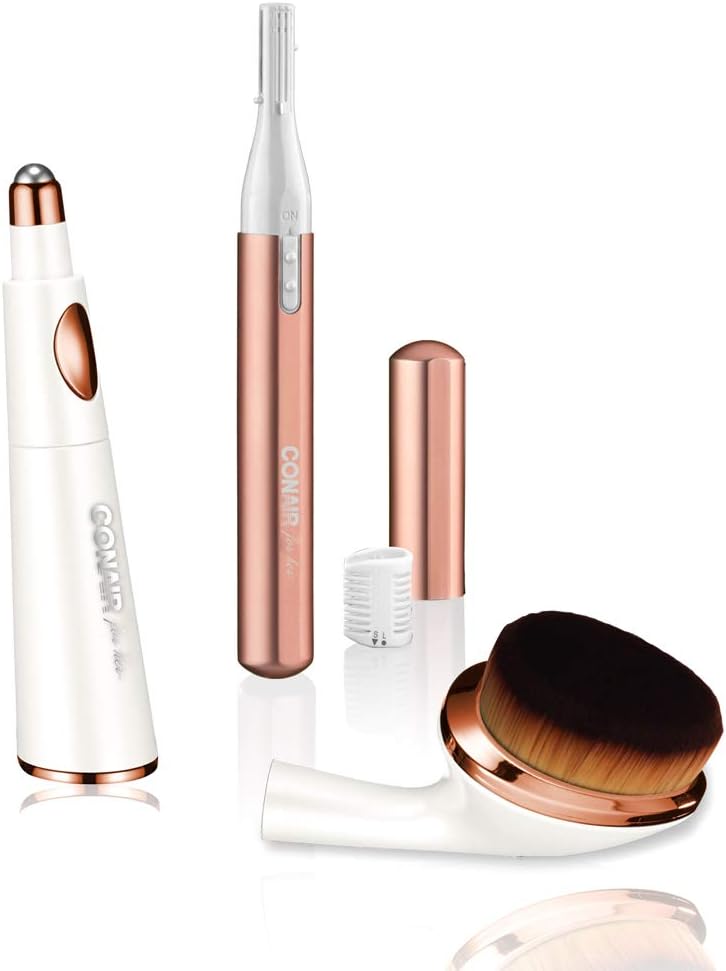CONAIR TRUE GLOW ROSE QUARTZ BEAUTY TOOL pack of 4