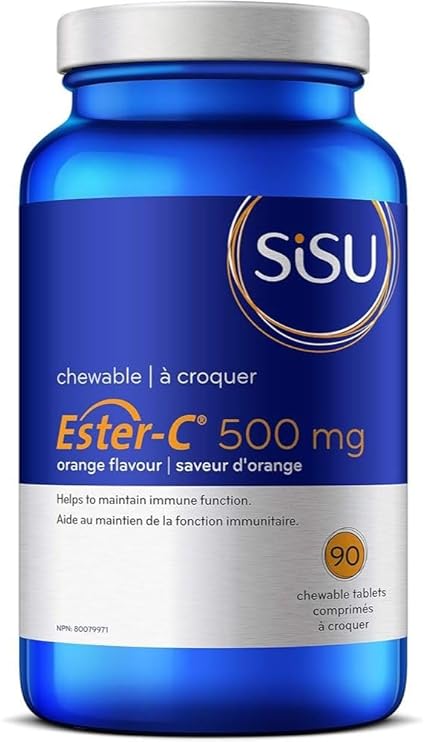 SISU - Ester-C® 500 mg Chewable, Orange - 90 tabs