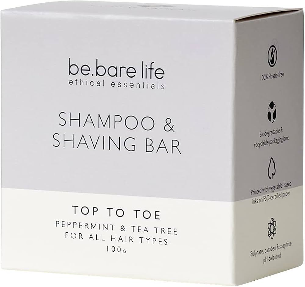 BE.BARE LIFE    Top to Toe Shamp & Shave Bar 100g