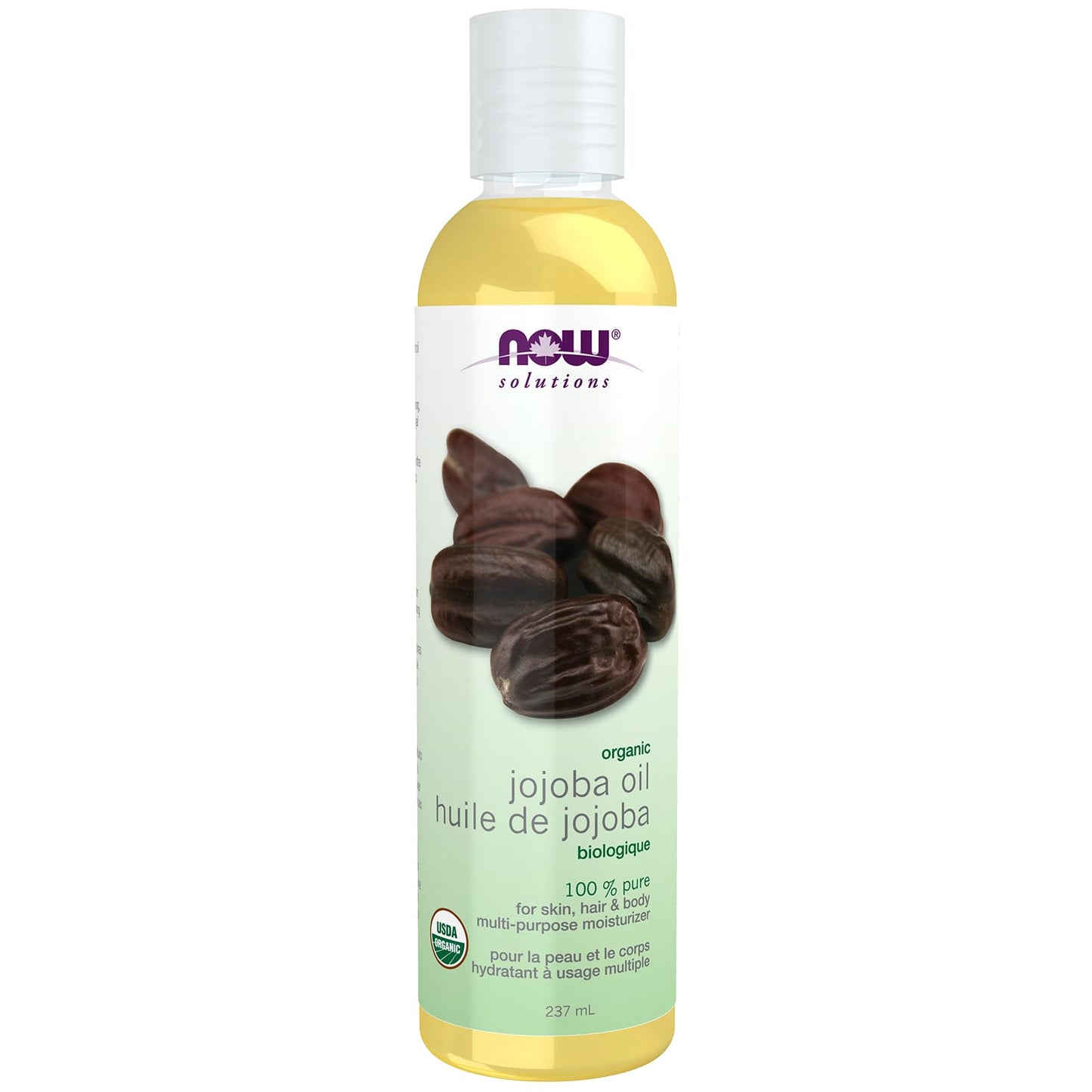 NOW    Organic Jojoba Oil, Pure, Expeller Pressed 237mL