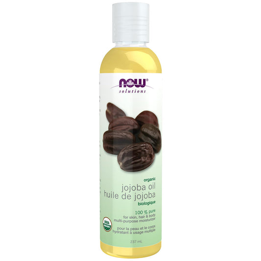 NOW    Organic Jojoba Oil, Pure, Expeller Pressed 237mL