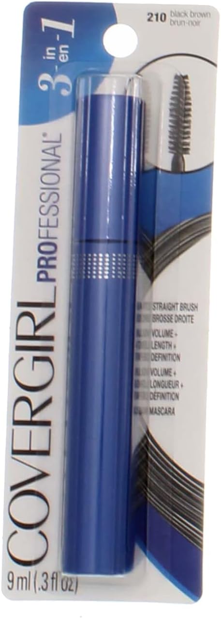 COVER GIRL PROFESSIONAL MASCARA BLACK/BROWN pack of 3