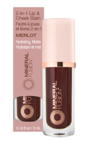 Mineral Fusion Natural Brands   2 in 1 Lip Cheek Stain Merlot 3ml