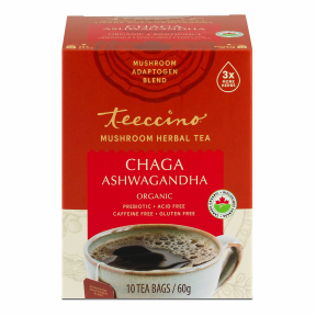 Teeccino   Mushroom Herbal Tea   Chaga Ashwagandha10CT