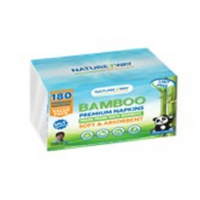 NatureZway   Napkins - Wht 2ply 12 x 180ct