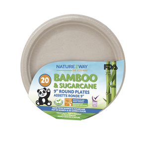NatureZway   9" Round Plates 12 x 20pc