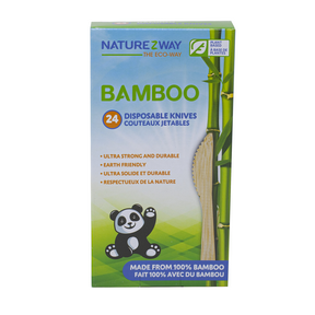 NatureZway   Bamboo Disposable Knives 24 x 24pc