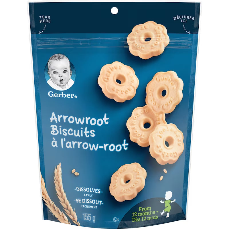 GERBER BISCUITS ARROWROOT 155G pack of 4