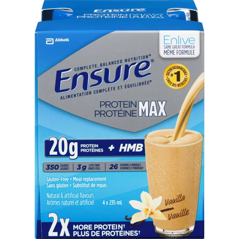 ENSURE ADVANCE W/HMB VANILLA 20G 4X235ML LIQUID pack of 4