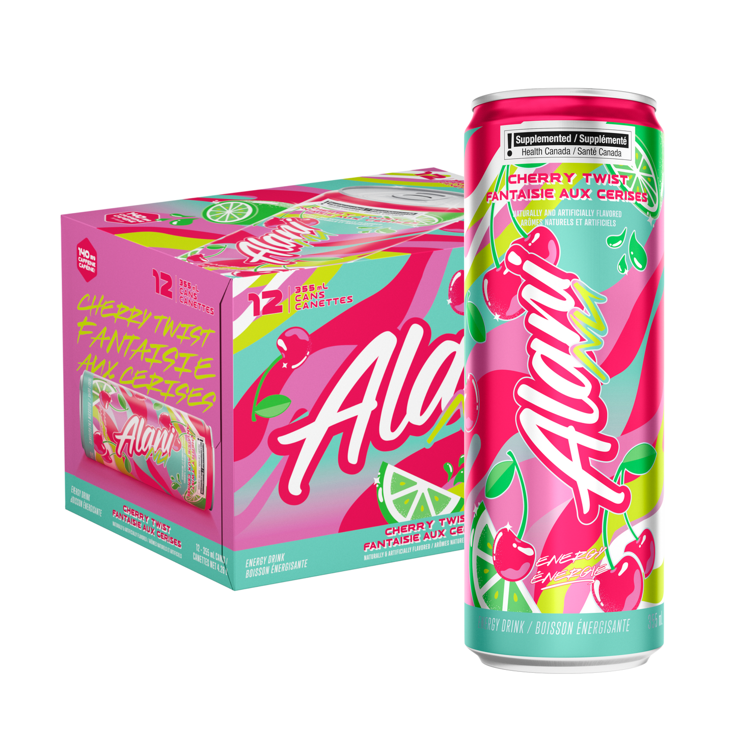 Alani Nu Energy Drink (FE) Cherry Twist 355 mL - Case of 12