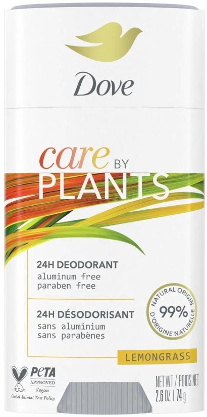 DOVE BY PLANTS DEODORANT LEMONGRASS 74G