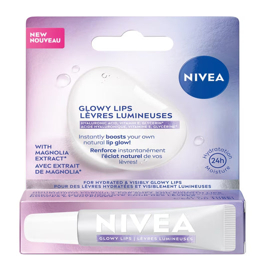 NIVEA GLOWY LIPS MAGNOLIA EXTRACT 10ML pack of 12
