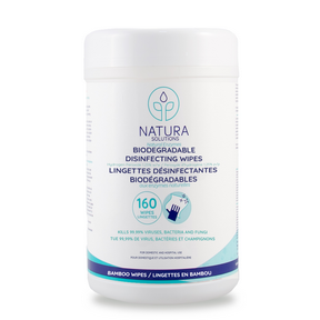 Natura Solutions   Biodegradable Disinfecting Wipes 160ct
