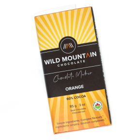 Wild Mountain Chocolate   Orange Dark Chocolate 60% 12 x 85g