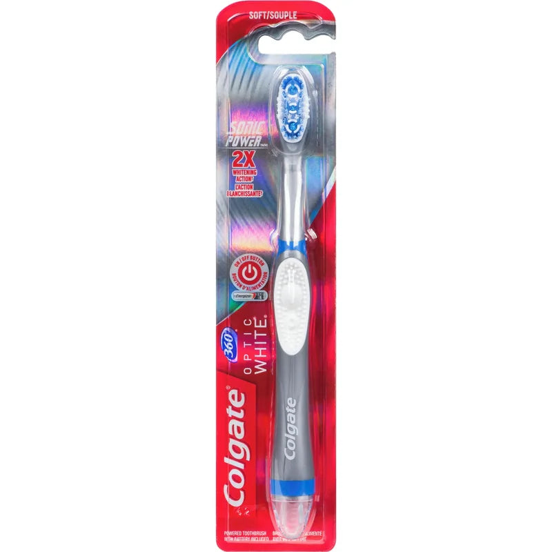 COLGATE TOOTHBRUSH 360 MANUAL OPTIC WHT SONIC PWR