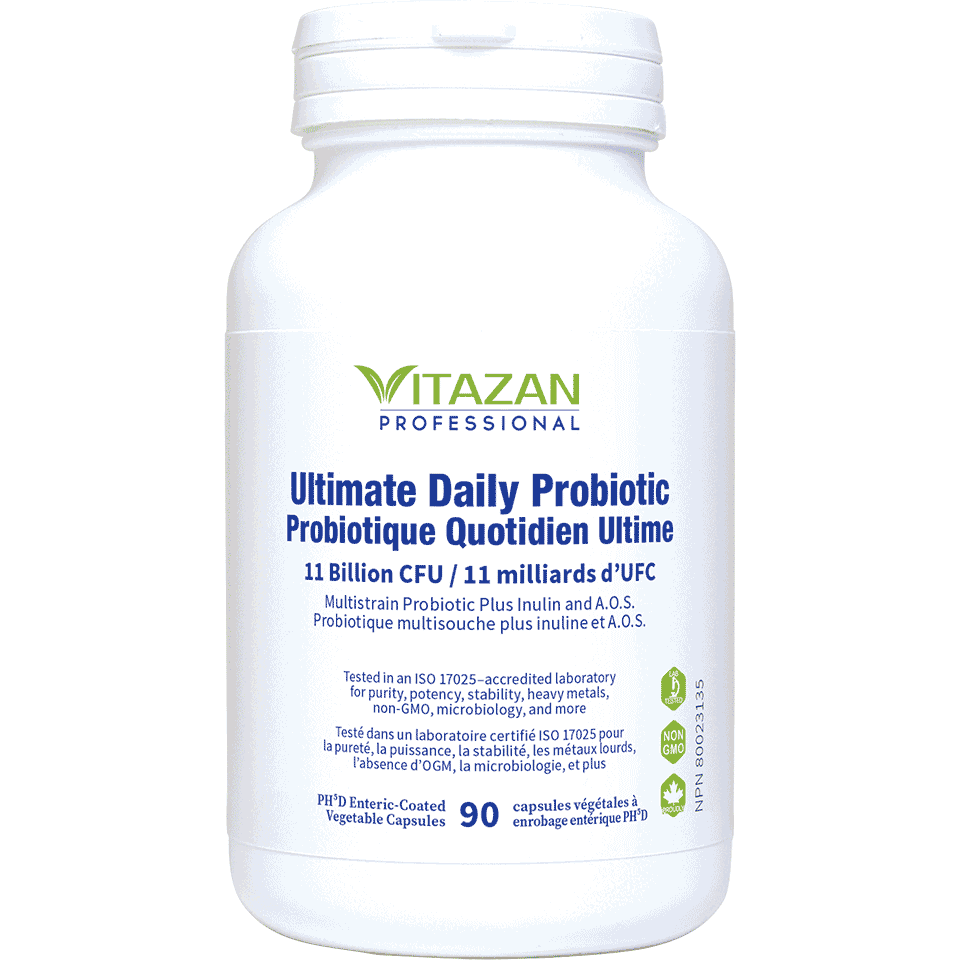 Vitazan    Ultimate Daily Probiotic (11 Billion CFU · Multistrain Probiotic Plus Inulin and A.O.S.) 90 capsules