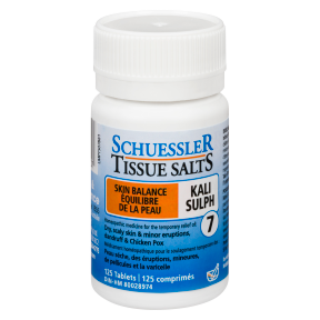 SCHUESSLER TISSUE SALTS - TABLETS   KALI SULPH 125 tabs - (6X)