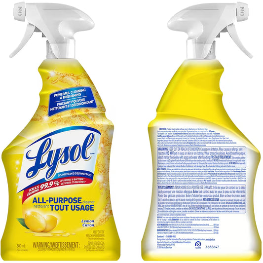 LYSOL CLEAN DEODORANT LEMON TRIG 650ML pack of 12
