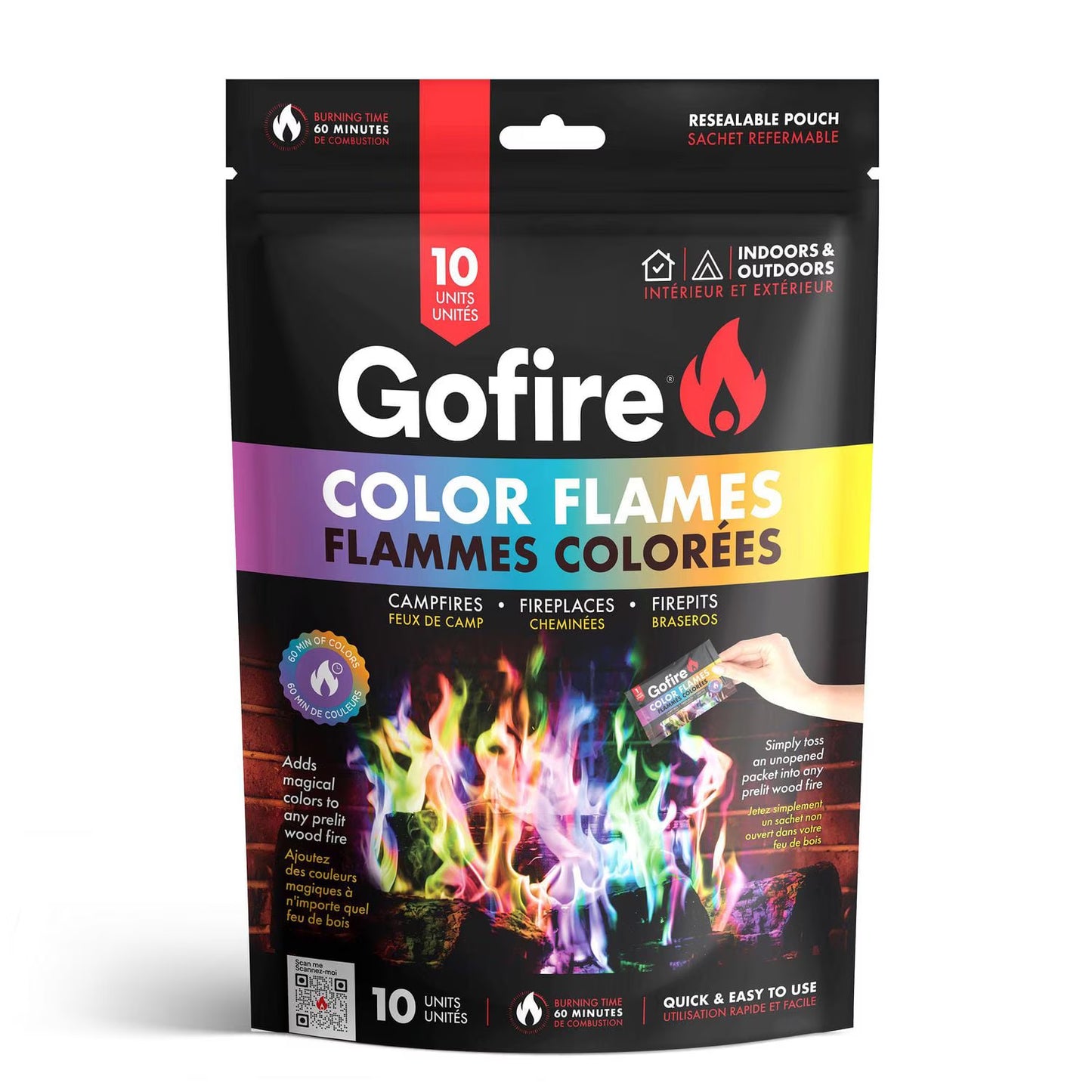 GOFIRE FLAMES COLOR 10 pack of 24