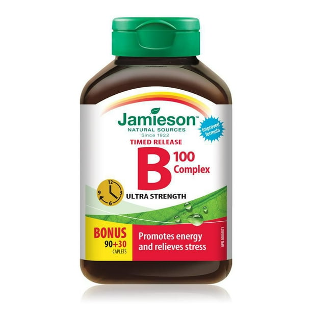 Jamieson    JMS B-Complex 100mg - Time Release 90's+30's Free    90+30Caplets
