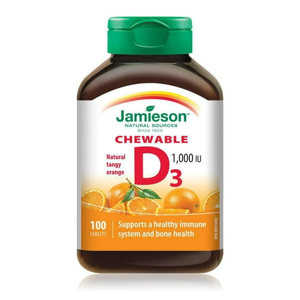 Jamieson    JMS Vitamin D 1,000IU Chewable - Orange 100's    100Chewable - Orange