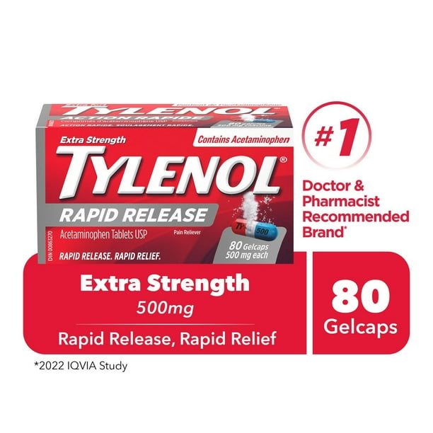 TYLENOL XST RAPID RELEASE GELCAPS 80 CAPSULE