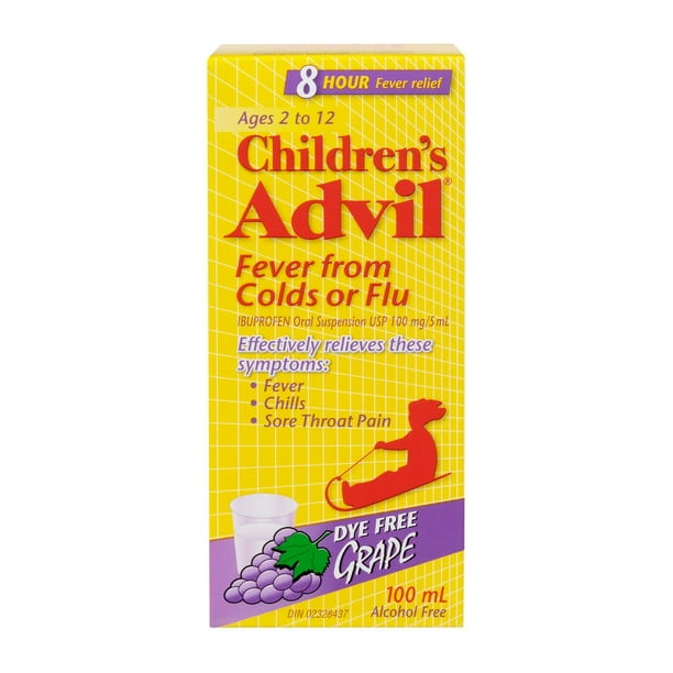 ADVIL CHILDREN GRAPE SYRUP 100MG/5ML 100ML SUSPENSION