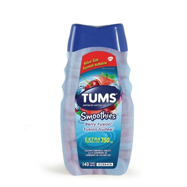 TUMS SMOOTHIES XST BERRY FUSION 140 TAB CHEW