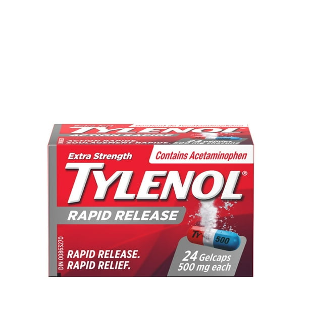 TYLENOL XST RAPID RELEASE GELCAPS 24 CAPSULE