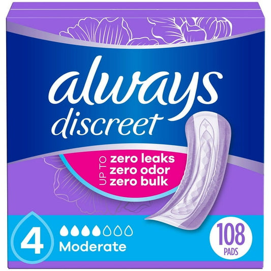 ALWAYS DISCREET PADS MODERATE 108