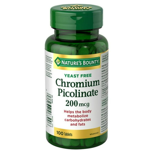 NATURE'S BOUNTY CHROMIUM TB 200MCG 100 TABLET