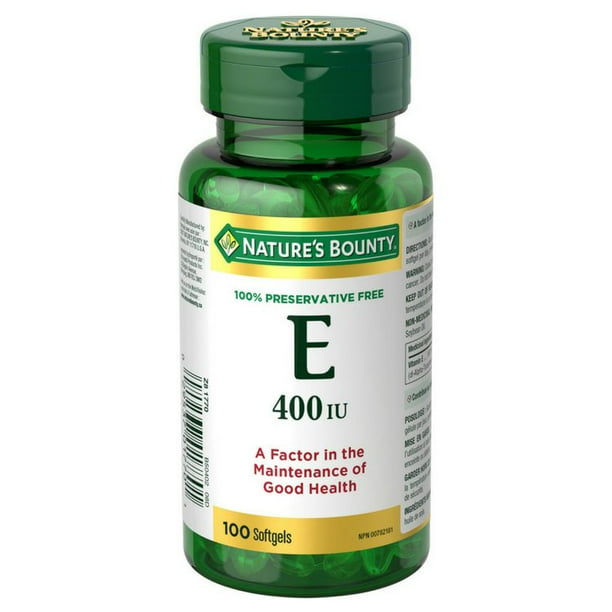 NATURE'S BOUNTY VITAMIN E 400IU GELULE 100 SOFTGEL