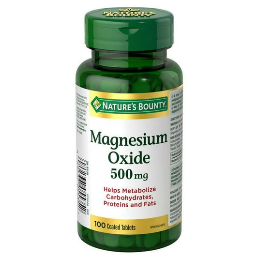 NATURE'S BOUNTY MAGNESIUM OXIDE 500MG 100TABS