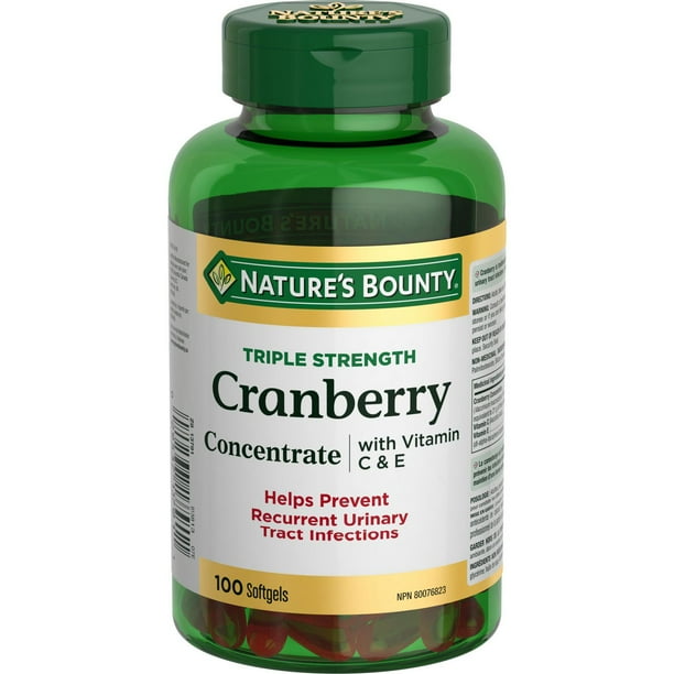 NATURE'S BOUNTY CRANBERRY+C SOFTGEL 100 SOFTGEL
