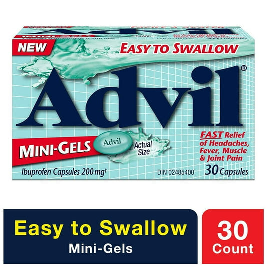 ADVIL MINI GEL CAPS 200MG 30 CAPSULE