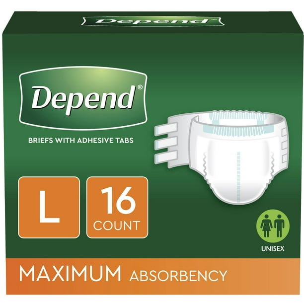 Depend Fitted Briefs - Large - 16