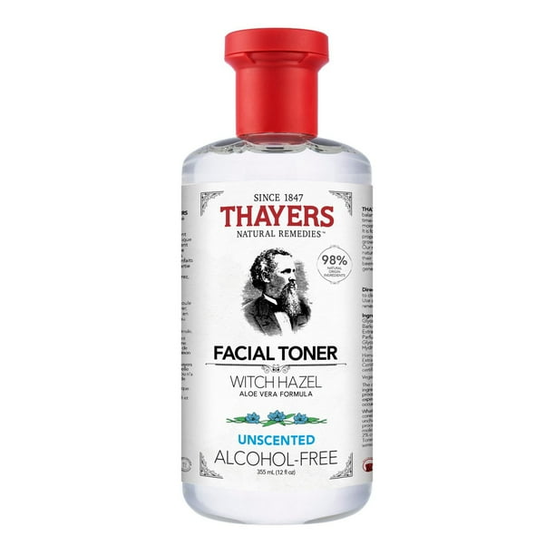 THAYERS NATURAL    Witch Hazel Alcohol Free Toner    Unscented Aloe Vera Toner 355mL