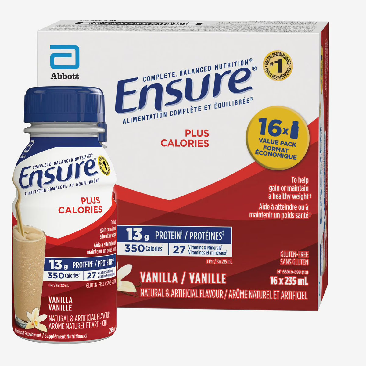 ENSURE PLUS CALORIES VANILLA VALUE PK 16X235ML