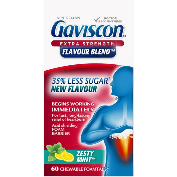 GAVISCON XST MINT ZESTY TB 60 TABLET