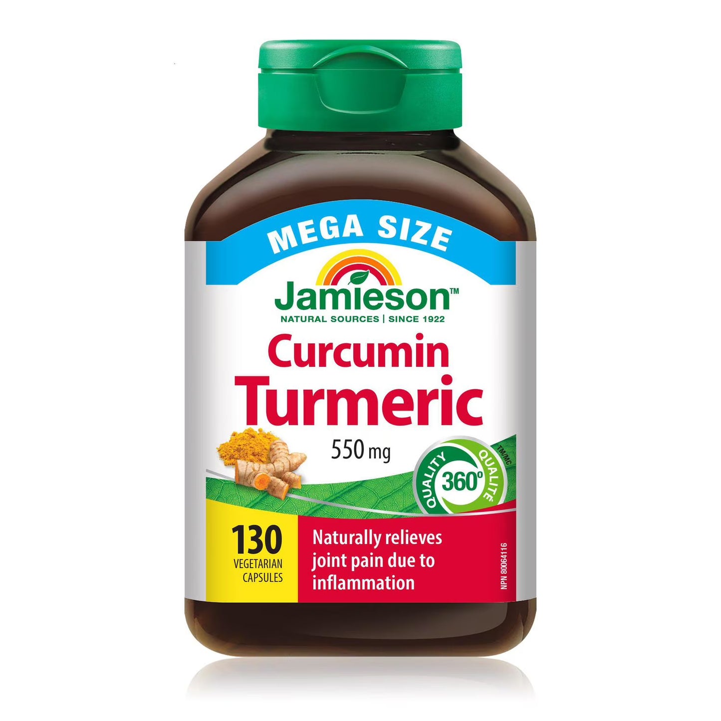 JAMIESON TURMERIC CURCUMIN CAPS 550MG 130 CAPSULE