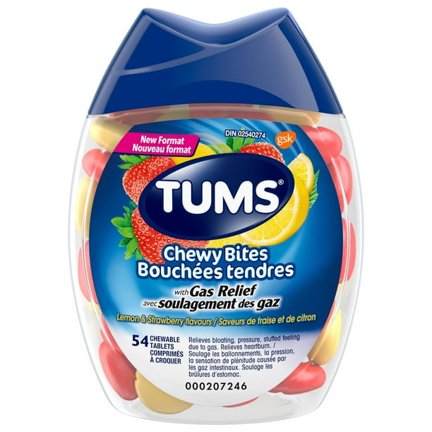 TUMS CHEWY BITES WITH GAS RELIEF 54 TAB CHEW