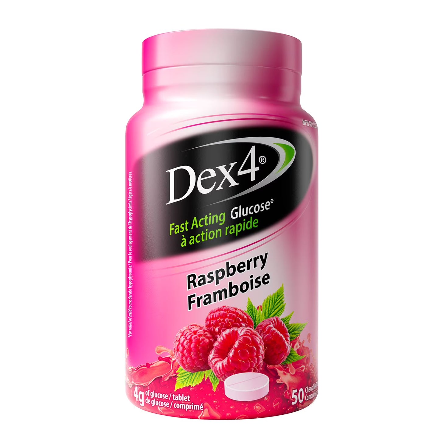 DEX-4 GLUCOSE TB RASPBERRY 50 TABLET