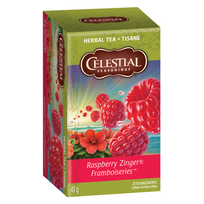 CELESTIAL SEASONINGS TEAS    Herbal Tea, Raspberry Zinger    20ct