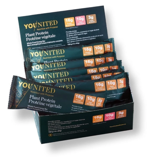 YOUNITED   Plant Protein Snack Bar   60g/12   Chocolate Peanut