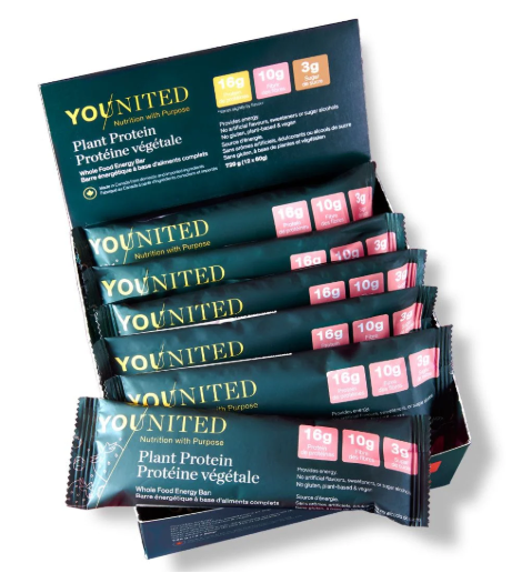 Younited - Plant Protein Whole Food Energy Bar - Summer Berries - ( 12 X 60g )