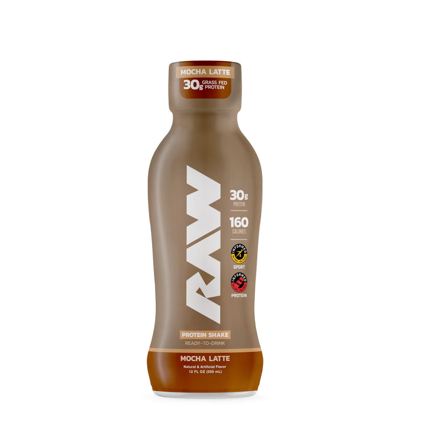 Raw Nutrition    Raw Protein Shake RTD    Flavour: Mocha 
Container Size: 355 mL    Pack of 12