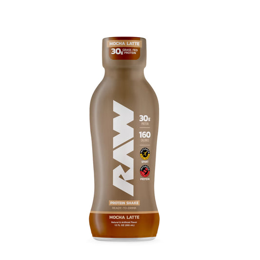 Raw Nutrition    Raw Protein Shake RTD    Flavour: Mocha 
Container Size: 355 mL    Pack of 12
