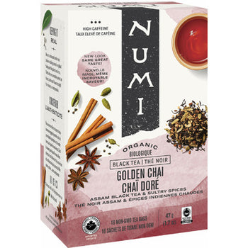 NUMI TEAS    Org Golden Chai Black Tea 18ct