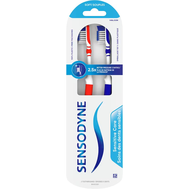 SENSODYNE SENSITIVE CARE TOOTHBRUSH SOFT 2PK