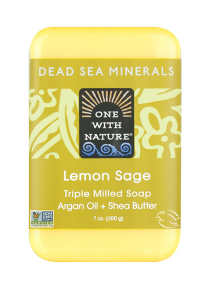 One With Nature   Lemon Sage Bar Soap 6 x 200g